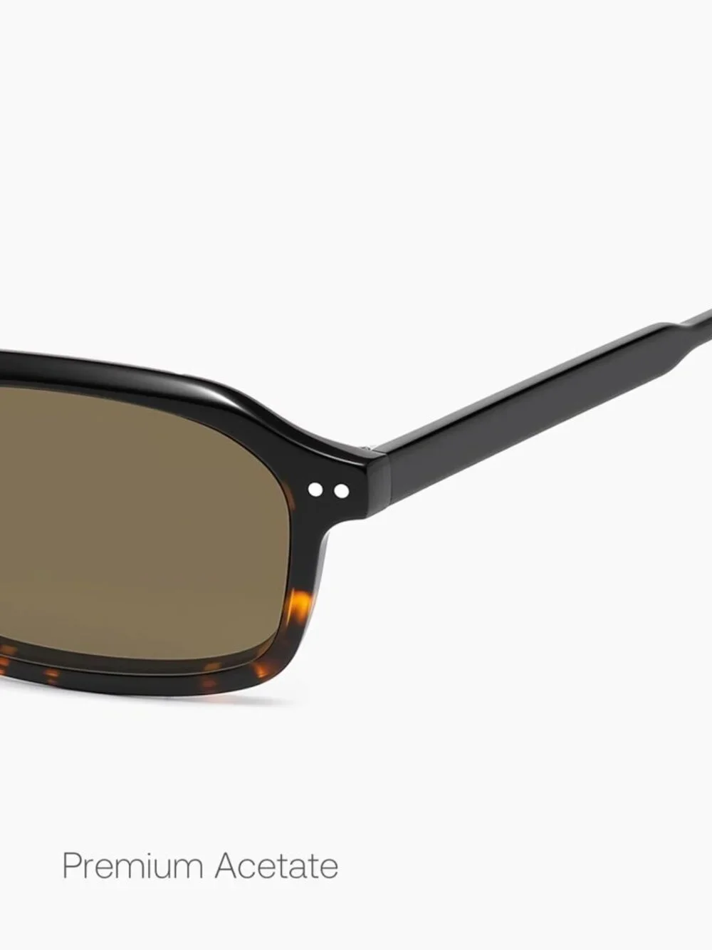 Classic Rectangle Polarized Sunglasses | UV400 Acetate Frame | Unisex Daily Wear